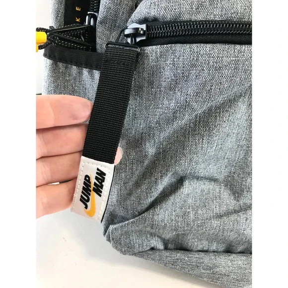 NEW NIKE AIR JORDAN JUMPMAN BACKPACK GRAY 13"LAPTOP STORAGE BLACK SCHOOL BAG - Picture 4 of 14